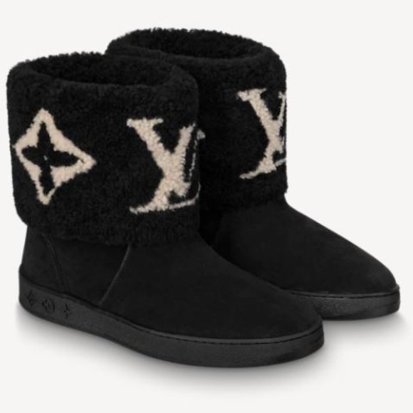 NEW LOUIS VUITTON SNOWDROP FLAT ANKLE BOOT SZ39/9 - Picture 1 of 11